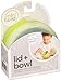 mini-twist Silicone Toddler Bowl and Lid, Green