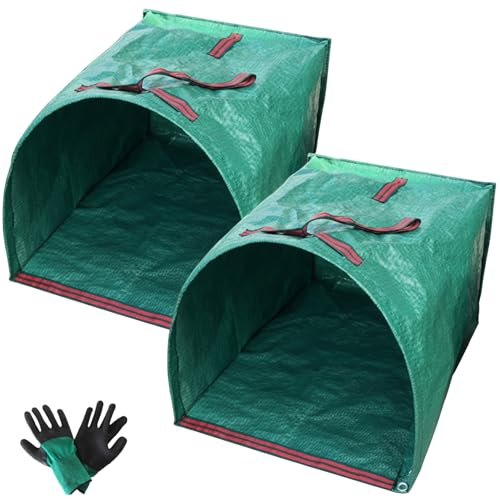 Bolsas para hojas de gran capacidad para recoger césped sin dolores de espalda ni caídas 2