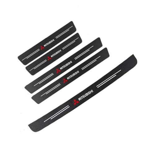 GTFRFD 5pcs Coche Protector Umbral Puerta, para Mitsubishi Eclipse Cross 2018-2023 Carbono CocheTira Protectora Alféizar Puerta Coche Decorativo Accesorios