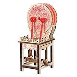 Conception compacte : ce mini tambour paysager est idéal pour les bureaux, les sacs de voyage ou les scènes de jardin miniatures, offrant une grande flexibilité sans compromettre le style ni l'authenticité. décoration zen chinoise, modèle de musique chinoise