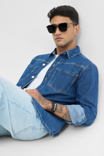 Image of SNITCH Blue Full Sleeve Denim Shirts