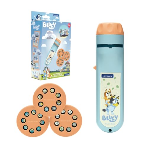 Lexibook, Bluey, Projecteur à Histoires et Lampe Torche Bluey, Bleu Jaune, LTC050BYLXB