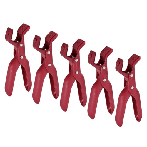 Toyvian 5 Pièces Pince Anti-brûlure pour Plat Chaud Silicone Clip Isolant pour Bol et Casserole Pince de Cuisine Sécurisée pour Micro-ondes Friteuse à Air et Cuisson Polyvalente