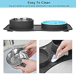 Slow Feeder Dog Bowls 3 in 1 Stainless Steel Food and Water Bowls with Non-Spill and Skid Silicone Mat to Slow Down Eating for Large Medium Small Breed Size Dogs and Cats - Image 6