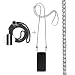 Produktbild Jalouza® Kette + Kordel, Handykette kompatibel mit Apple iPhone X/XS, Gliederkette in Farbe Silber mit Handy Hülle zum Umhängen + Schwarze Kordel zum Wechseln, Designed in Berlin