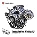 Bevinsee LS Engine Serpentine Bracket Alternator Power Steering Pump Swap Conversion Compatible With Chevrolet LS1 LS2 LS3 LS6 LS7 4.8 5.3 6.0 6.2L Truck & SUV Engines Compatible With GM CNC-Machined