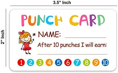 100pcs Reward Punch Cards, Kids Behavior Incentive Charts, Teacher Supplies for Classroom