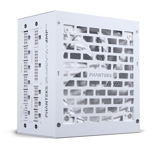 Phanteks Amp Gh 850W 80Plus Gold, Fully Modular, Gold-Rated Efficiency, Individual Braided Cables, Atx 3.1, Pcie Gen 5.1, Silent Fan White