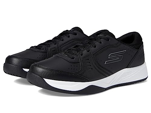Skechers Skechers Men's Viper Court Smash Pickleball Sneaker, Black/White, 13