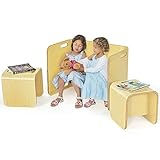 【Platzsparendes Design】 Anders als traditionelle Tisch und Stuhl Sets, können bei diesem Set die Stühle unter dem Tisch gelagert werden, wenn diese nicht in Benutzung sind, was Ihnen erheblich beim Platzsparen hilft. Die kompakte Größe sorgt dafür, dass Ihr Raum ordentlicher wirkt. Vielseitiger Stauraum hilft Ihnen ebenfalls dabei, unordentliche Bücher oder Spielsachen zu sortieren und zu lagern.