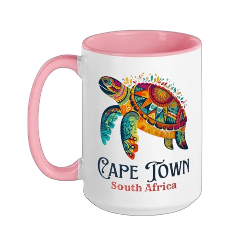 Cape Town Souvenir Cape Town Ceramic Mug, Pink/White, 15oz