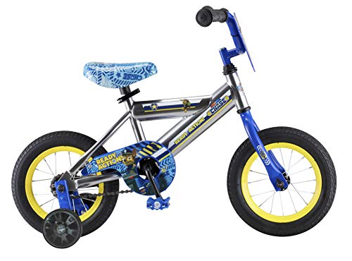 Nickelodeon Paw Patrol Bicycle For Kids, Featuring Chase On A Silver Steel Frame, Includes Training Wheels, 12-Inch Wheels #TOP6