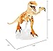 Mattel Jurassic World Toys Amber Collection Tiger Velociraptor 6-in Dinosaur Action Figure, Movie-Authentic Detail, Movable Joints & Figure Display Stand, Collectible Gift 8 Years & Up