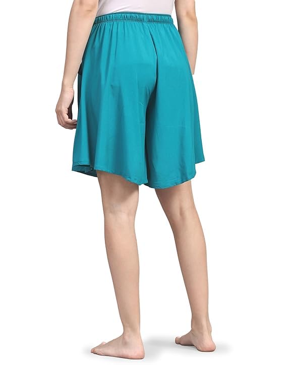 Image of B STORIES Women's Viscose Printed Lounge Culotte Shorts (Pack of 2)