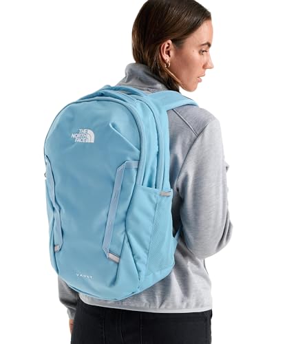 Image of The North Face Women's Vault Everyday Laptop Backpack - Commuter Travel Bag, Water-Repellent, Spacious Main Compartment, Pale Teal, One Size