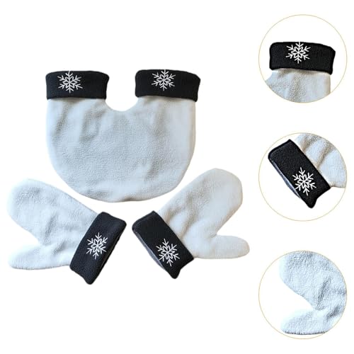 Gants de couple blancs pour course à pied et ski