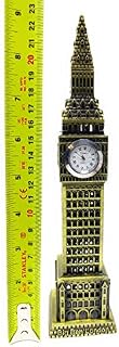 CRYSTAL CROWN Metallic Big Ben Tower Statue, British Clock Tower Sculpture Made of Metal, Big Ben Tower Ornament, British Souvenir Tower Statue, for Home Office Decore, Copper, 25 cm