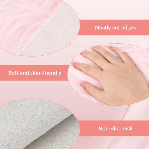 Tapis de casier moelleux rose pour protéger les fournitures