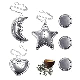 Juego de 3 coladores de té de acero inoxidable, infusor de té de acero inoxidable, infusor de té, infusor de té, infusor de té, infusor de té para grandes cantidades de té y especias