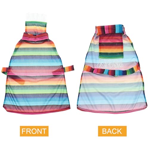 Disfraz Poncho Mexicano Multicolor para Perro Pequeño miniatura 7