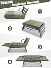 Foto di Charmline 34 x 23 cm Griglia a Carbone Portatile Pieghevole, Barbecue Carbonella Portatile Compatta per 1-3 Persone, Griglia BBQ per Campeggio, Picnic, Giardini e Feste in Spiaggia, Verde
