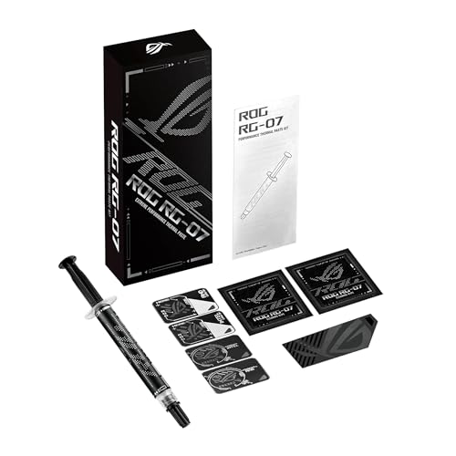 Kit de pâte Thermique ASUS ROG RG-07 Performance (3 g, Haute conductivité Thermique, Formule Durable, Comprend Un Outil d'application, des pochoirs et des Chiffons de Nettoyage)