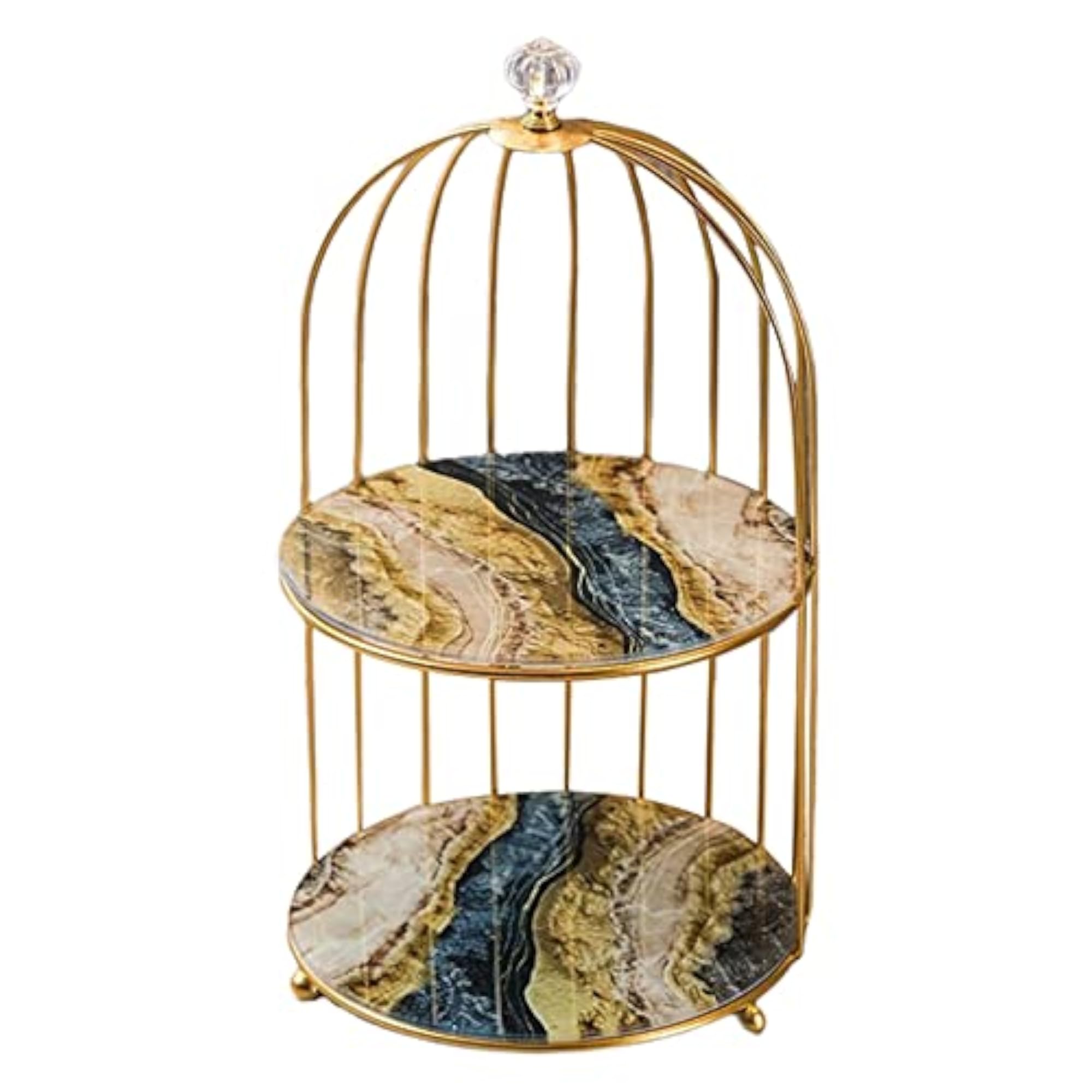 Iron Bird Cage Cosmetic Organizer Bathroom Storage Rack