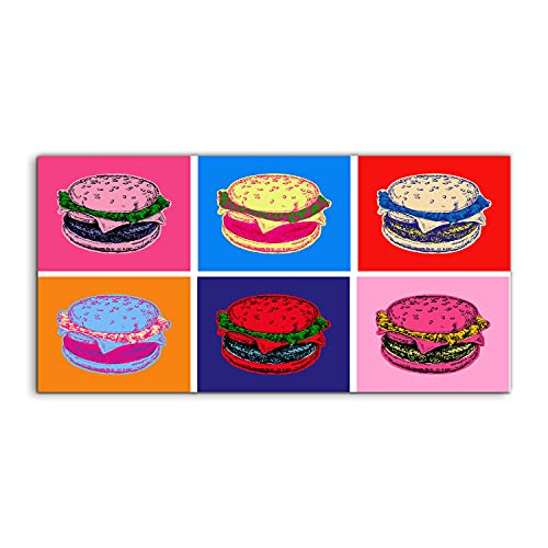 Art mural burger acrylique 100x50cm pour créer une ambiance bistrot dans la cuisine