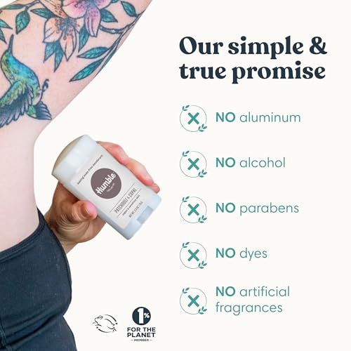 Image of Humble Aluminum-Free Deodorant, Patchouli & Copal - 1 Pack | Baking Soda-Free, Clean, Fresh, Natural, Essential Oils, Sensitive Skin, Long-Lasting Odor Control, Cruelty-Free, Men & Women