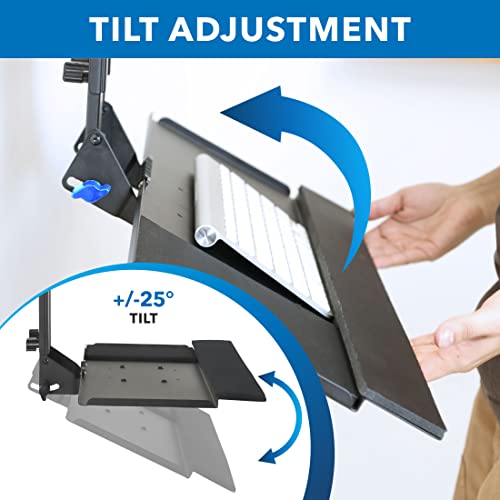Image of Mount-It! Monitor and Keyboard Wall Mount, Height Adjustable Standing VESA Keyboard Tray, 25 Inch Wide Platform with Mouse Pad (MI-7915)