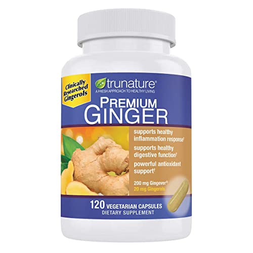 Trunature Premium Ginger Dietary Supplement, 120 Vegetarian Capsules #TOP21