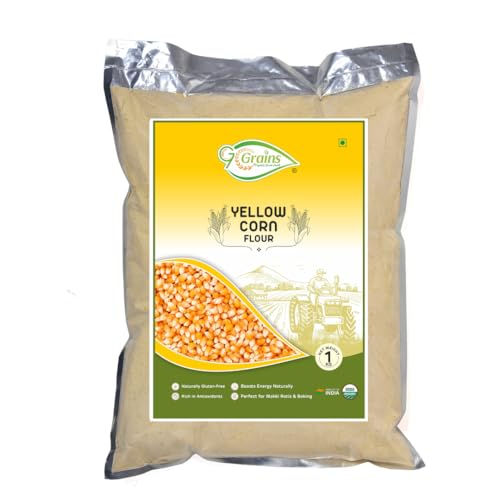 Image of Yellow Corn Flour (1kgs)| Maize Flour | Yellow Corn ka Atta | Makai ka Atta | Stone-Grinding | For Eating And Cookings |Produce of India from Organic Farms By G7 Grains