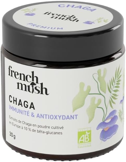 Poudre Chaga Champignon Bio - 30g Vegan - Super Aliment Antioxyda...