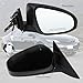 Lqito Right Passenger Side Mirror Fits 2012 2013 2014 Toyota Camry with Manual Folding Power Glass Non-Heated Black Replace#87908-06401(3Pins)