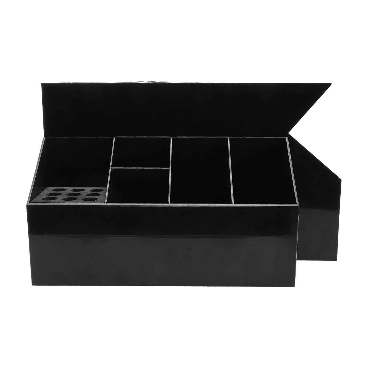 Ciieeo Estuche Negro para Tijeras de Peluquería Diseño Elegante, Material Abs Duradero y Organización para Barberías y Salones de Belleza