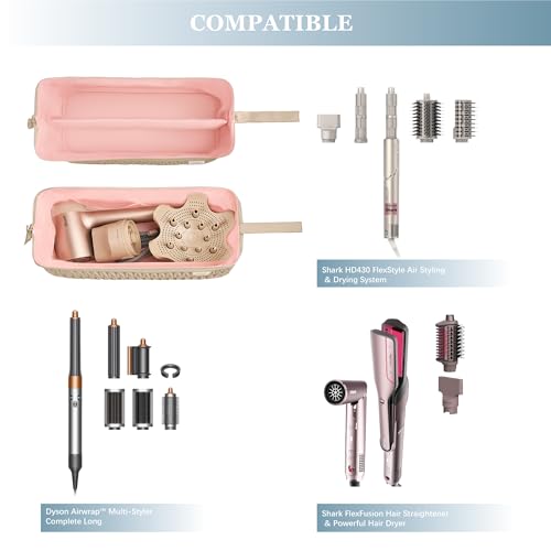 Image of Leudes Dyson Airwrap Travel Case for Shark Flex Style Fusion Hair Dryer