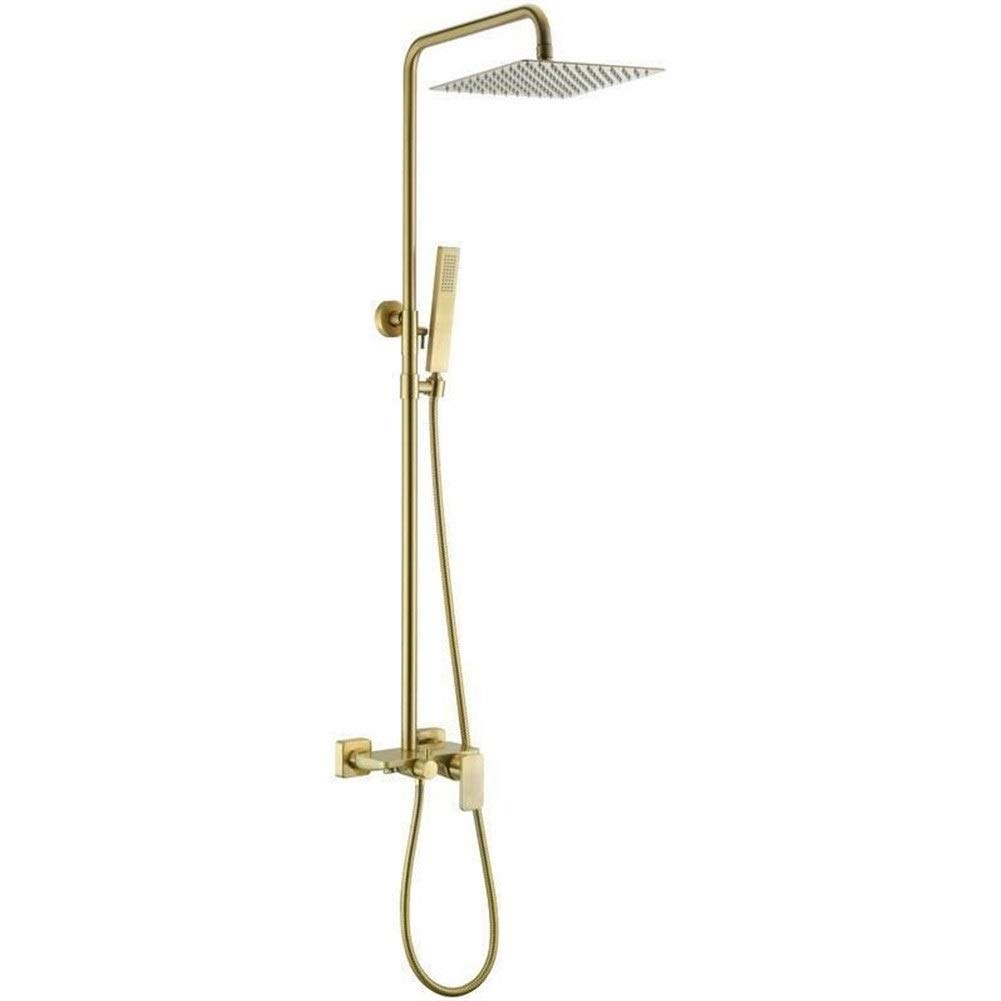 SBCGFY Luxury Brushed D Handheld Shower Head Kit - Concealed Bathtub System With In-Wall Shower Faucets - Elegant Bathroom Shower Set For Spa-Like Experience,