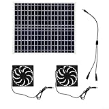 Polykristallines Solarmodul mit zwei 12 V Abluftventilatoren für Wärmeabfuhr in Wohngebäuden und Nutzfahrzeugen