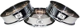 E-ONSALE Aluminum Herbal Pollen Set of 3 Screen Size Stackable Sifter 25, 45, 75 Micron Hash Extractor Sifter Shaker (25M + 45M +75M)