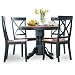 Home Styles 5168-318 5-Piece Dining Set, Black and Cottage Oak Finish