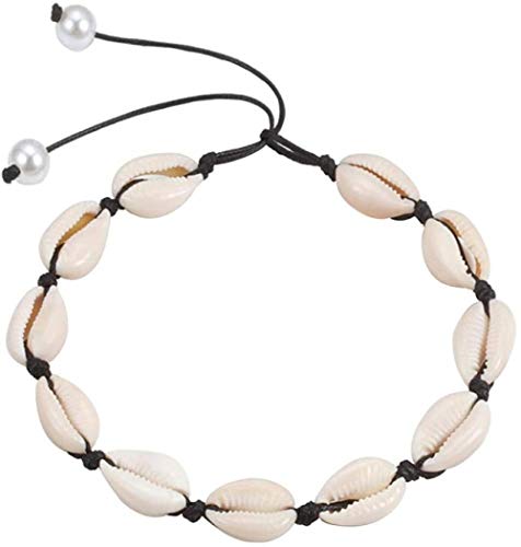 Preisvergleich Produktbild CKAWM Halskette Die Schwarze Seilkette Halskette Armband Natürliche Muschelschale Halskette Halskette Shell Armband Summer Beach Geschenk