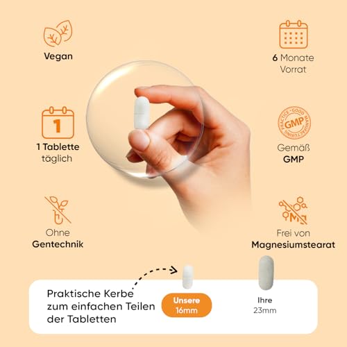 Vitamin C 1000mg pro Tablette - 180 vegane Tabletten für 6 Monate - Vitamin C trägt zu einer normalen Funktion des Immunsystems bei (EFSA) - Vit C mit Bioflavonoiden & Hagebutte - WeightWorld