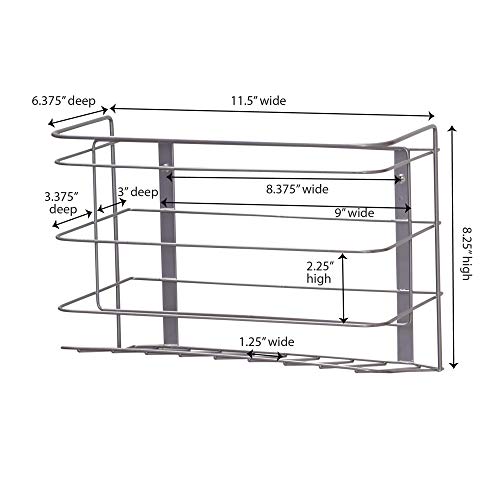 Household Essentials 1222-1 Double Basket Door Mount Cabinet Organizer | Mounts To Solid Cabinet Doors Or Walls #TOP5