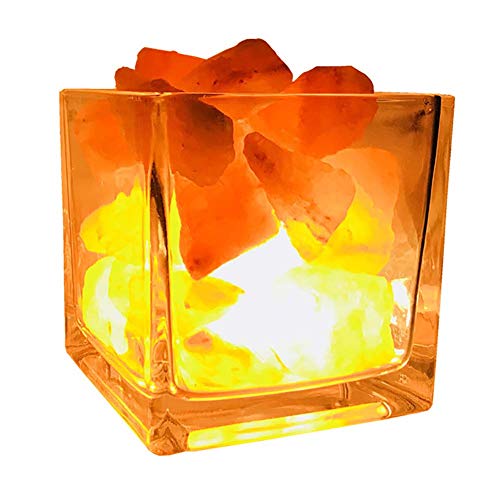 CHSHY Lampe De Sel De L'Himalaya Rose Roche Sel Nuit LumièRe, 100% Authentique Naturel De L'Himalaya Sel Lampe, USB Dimmer Cordon, Cristal Naturel Sel Rock Lampe, Purification De L'Air, Cadeaux