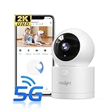 [5G & 2.4G] 2K Pan/Tilt Security Cameras for Home Security Indoor, AI Voice Change for 2-Way Talk, Motion Detection, 24/7 SD Recording/Cloud Storage, Baby Monitor/dog/Pet Camera with Phone App