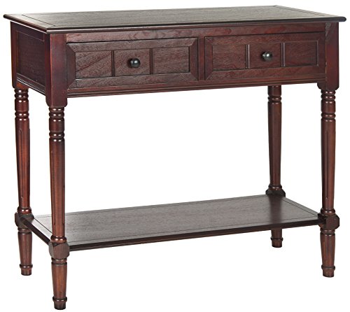 SAFAVIEH Console Table 57% Off - Dark Cherry 2-Drawer Storage - Image 4