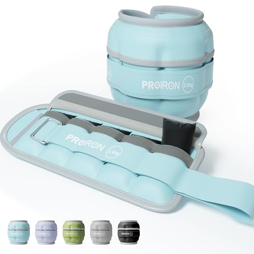 PROIRON �A���N���E�F�C�g ������ �؃g�� ���X�g�E�F�C�g �p���[�A���N�� �d�ʒ����\ 0.5-2.5kg �� ���� ���� �d�� �� ������ �؃g�� ���ɂ��� �r �E�G�C�g ���� �� ankle weight 2.5kg×2�i�u���[�j