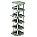 SHKY Zapatero Desmontable Vertical de plástico, con Soporte para Paraguas, para Entrada de Dormitorio de Esquina, cajones de contenedores de Estante de Zapatos Que ahorran Espacio,Verde,9 Floors