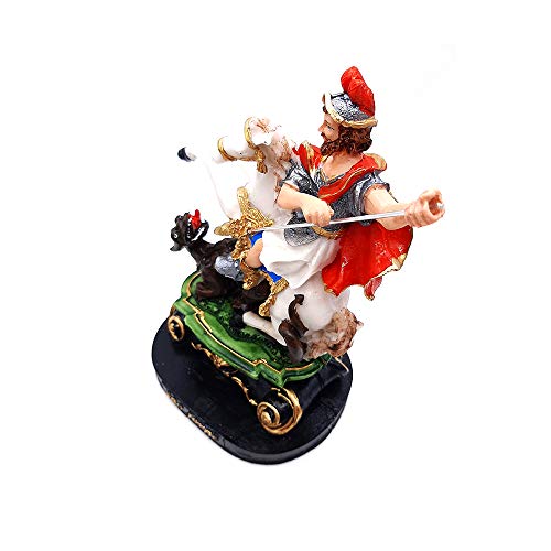 Imagem De São Jorge Escultura Em Resina De 20cm Estatua Ogum