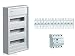 Produktbild TM: Hager Verteiler Aufputz 3x12 TE inkl. Türe + Bestückung / 1x VA36CN, 1x VA36T, 12x LS MBN116, 1x FI CDA440D
